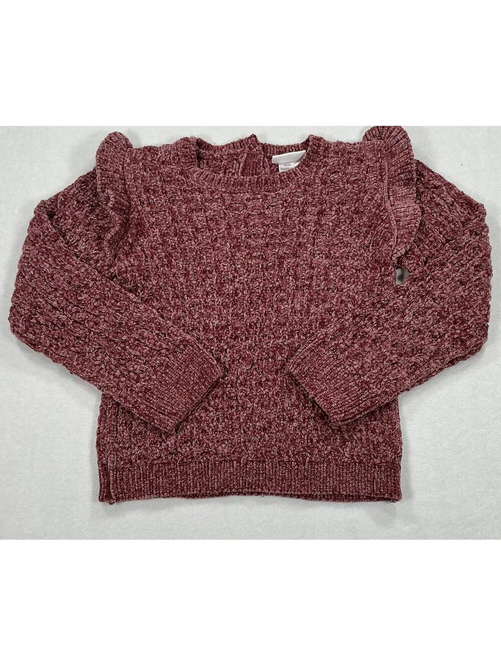 Nicole Miller New York Girls‎ Size 6 Chenille Ruffle Shoulder Sweater